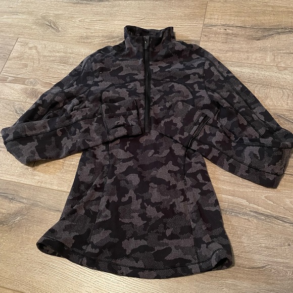 Lululemon Run Briskly 1/2 Zip (Heritage Camo Jacquard Black Lunar Rock) - Picture 7 of 12